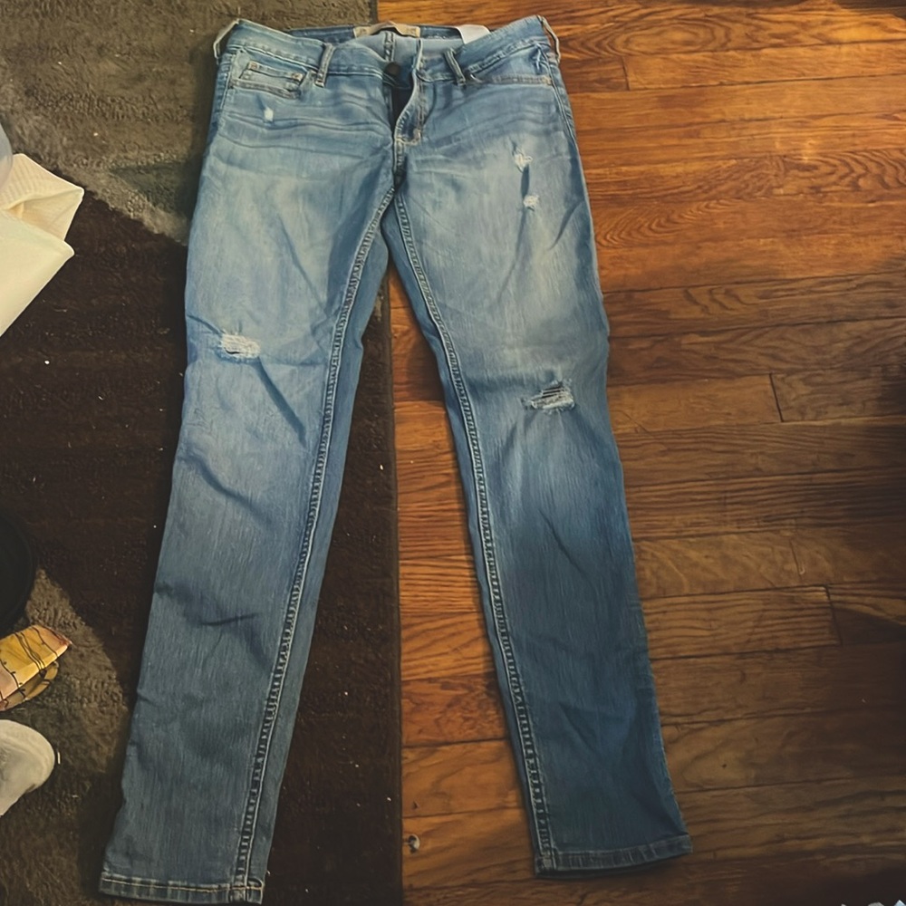 Hollister skinny light blue jeans
